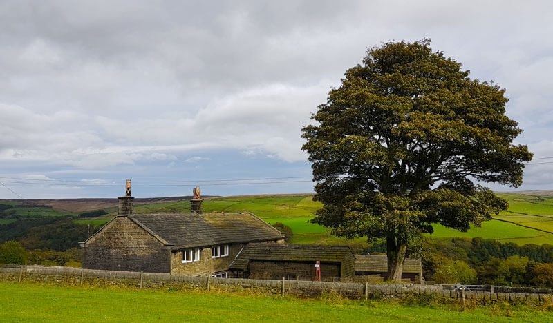 Typical farmhouse on a private water supply Calderdale